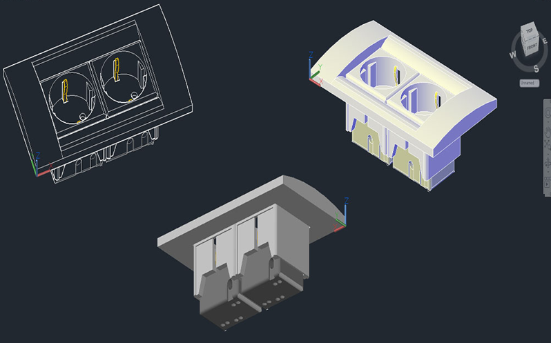 دانلود فایل اتوکد مدل سه‌بعدی پاورپوینت DWG برای نرم‌افزار اتوکد | فایل 3D CAD آماده